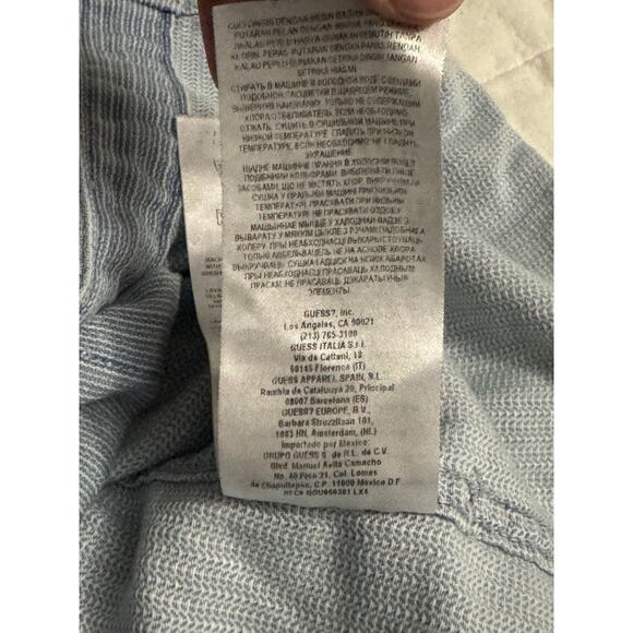 Guess Men's Denim, CottonBlend Button Up Shirt Sleeve Shirt - PRELOVED - Size S - Picture 8 of 11